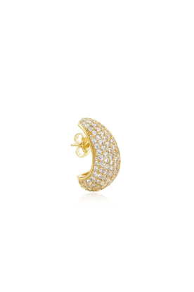 Billion Avenue |  14-carat gold-plated earring with rhinestones Bulb Diamond Smal 