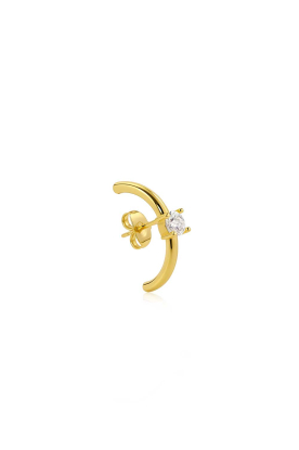 Billion Avenue |  14-carat gold-plated earring Hug Solitaire | gold 