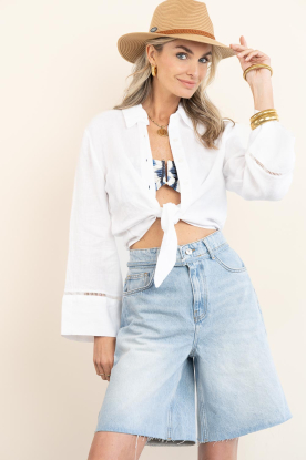 Club L'avenir |  Denim baggy short Elva | blue 