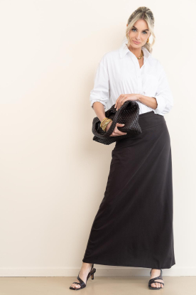 Club L'avenir |  Jersey maxi skirt Manu | brown 