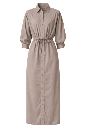 Club L'avenir | Katoenen maxi-jurk Hania | taupe 