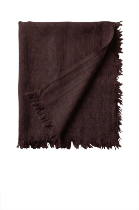 Bianca van Leur Shawls | Mousseline sjaaltje Mini Square | bruin 