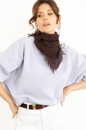 Bianca van Leur Shawls |  Mousseline scarf Mini | brown 