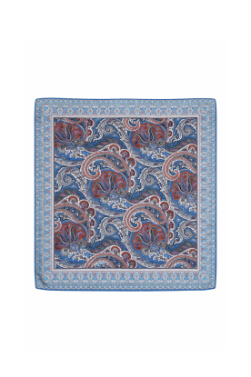 Little Soho |  Shawl with print Paisley | dark blue 