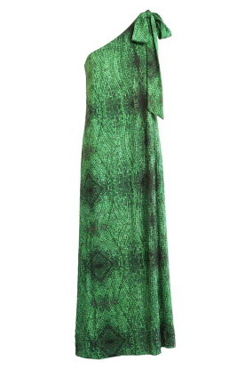 The Belle of the Beach | One-shoulder maxi-jurk Ella | groen  