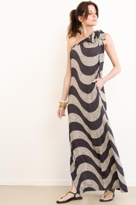 The Belle of the Beach |  One-shoulder maxi dress Ella | black 