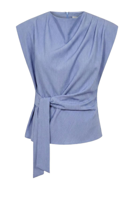 Co'Couture |  Top with knot detail Tenny | blue 