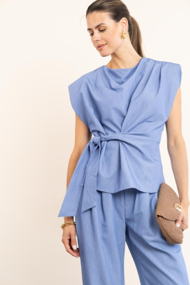 Co'Couture |  Top with knot detail Tenny | blue 