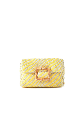 BOW19 |  Raffia shoulder bag Elise | yellow 