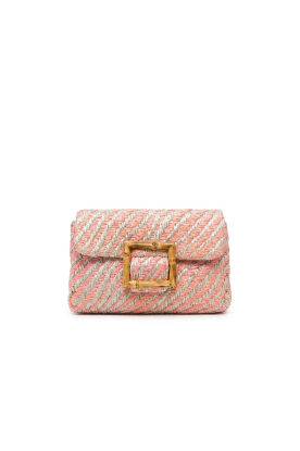 BOW19 |  Raffia shoulder bag Elise | pink 