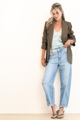 Toral | Leren hakjes Rocio | moss groen 