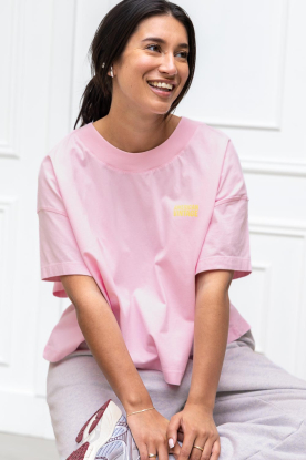 American Vintage |  Boxy fit t-shirt Gix with logo | pink 