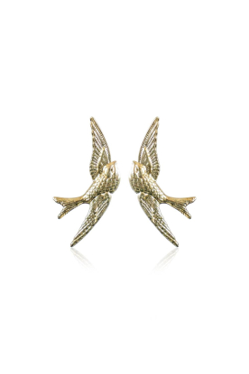 Little Soho |  Earrings Swallow Bird | gold 