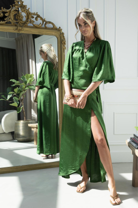 The Belle of the Beach |  Wrap maxi-dress Charlotte | green 