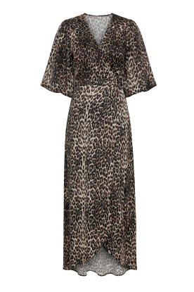 The Belle of the Beach |  Wrap maxi dress Charlotte | animal print 