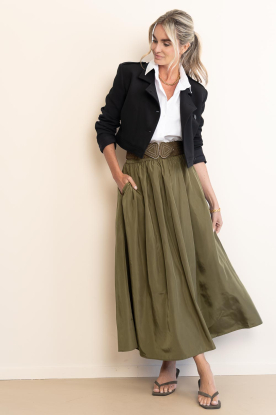 Look Glanzende maxi-rok Sana