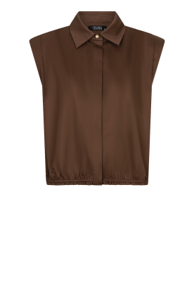 Ibana |  Sleeveless bomber blouse Tanai | brown 