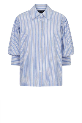 Ibana |  Blouse with puffed sleeves | blue 