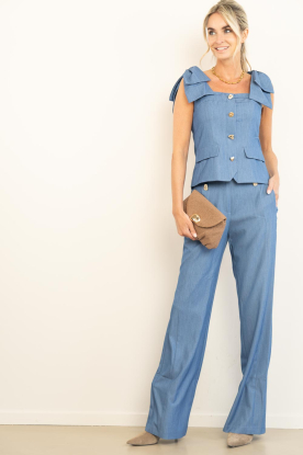 Look Rayon top with loose bow Tami