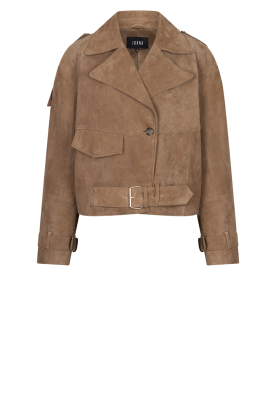 Ibana |  Suede bikerjacket Jalissa | brown 