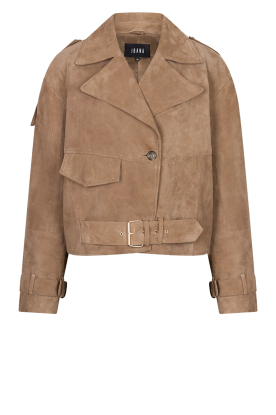Ibana |  Suède bikerjacket Jalissa | brown 