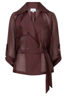Dante6 | Tencel blouse met strikceintuur Svea | bordeaux 