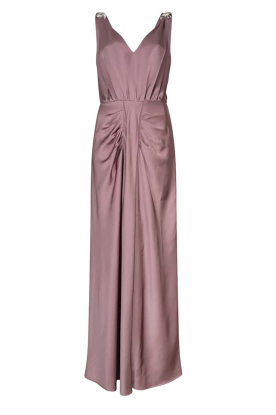 Dante6 | Satijnen maxi jurk Marcia | plum 