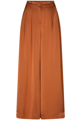 Dante6 |  Satin ultra wide leg trousers Onique | burnt orange  