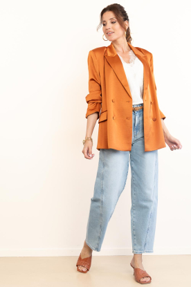 Look Satin double breasted blazer Sevigny