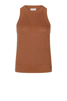 Dante6 |  Stretch lurex tank top Noki | brunt orange  
