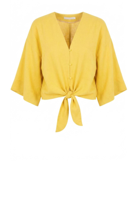 Dante6 |  Knotted cropped top Palou | yellow 