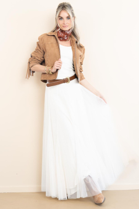 Dante6 |  Tulle maxi skirt Taryn | natural 