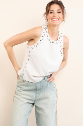 Dante6 |  Tank top with studs | natural  