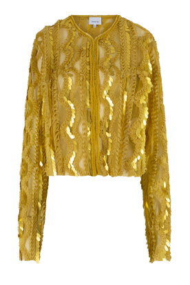 Dante6 |  Tulle cardigan with sequins Marceline | yellow 