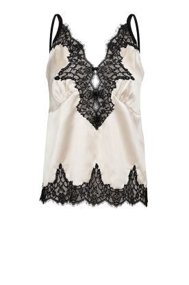 Haute L'Amitié |  Satin top with lace Vivienne | natural 