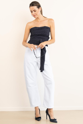Look Strapless dots top Molly