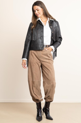 Look Cotton blouse with tie belt Melanie
