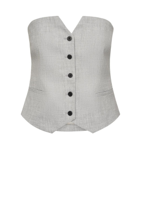 Copenhagen Muse |  Strapless waistcoat top Tailor | grey 