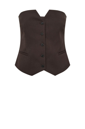Copenhagen Muse |  Strapless gilet top Tailor | brown 