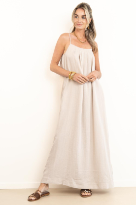Co'Couture |  Viscose blend maxi dress Eva | beige 
