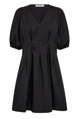 Co'Couture |  Stretch poplin mini dress Poppy | black 