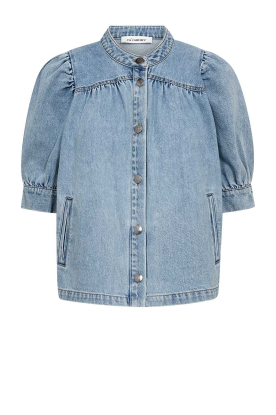 Co'Couture |  Denim blouse Asja | blue 