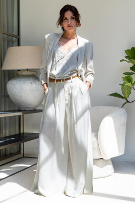 Look Satin top with lace Idun