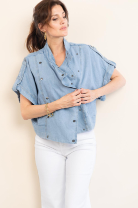 Co'Couture |  Lyocell denim top Tilly | blue 