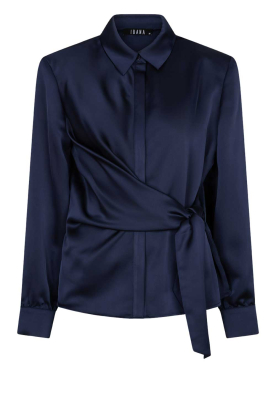 Ibana |  Satin wrap blouse Balina | blue 