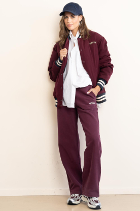 Mercer | Logo sweatpants Signature | bordeaux 