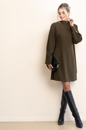 Look Crêpe jurk met schoudervulling Dallas