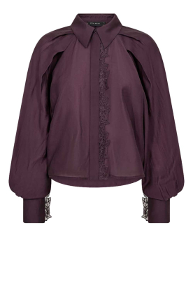Copenhagen Muse |  Blouse with puff sleeves Molly | plum 