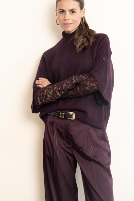 Dante6 |  Soft alpaca sweater Mahani | burgundy 