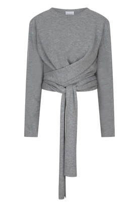 Dante6 |  Soft merino wrap sweater Benyo | grey 